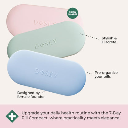 Dosey stylish medicine container premium imported travel accessory for daily supplements