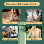 Stylish travel pill case crafted from eco friendly sustainable wheat straw plastic material