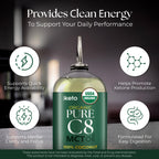 Organic coconut mct oil bottle lifestyle setup
