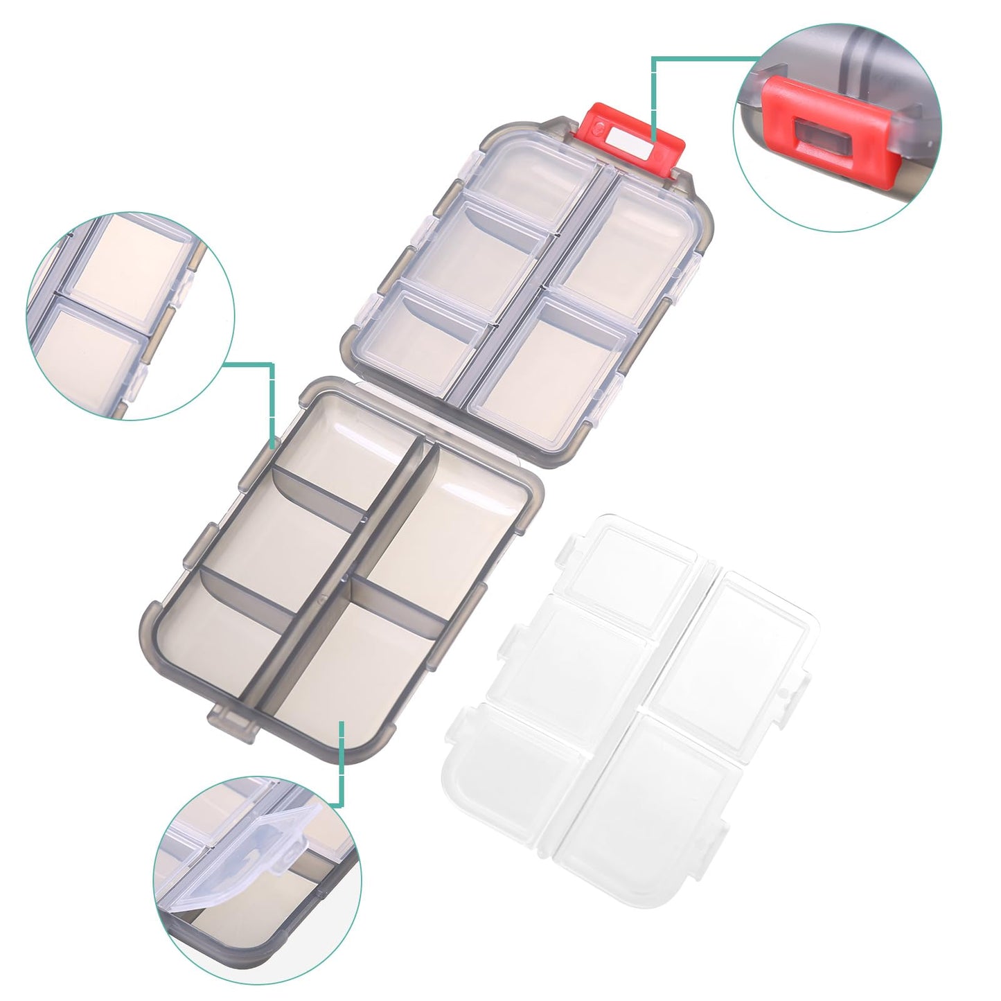 Zuihug bpa free daily supplement holder being packed inside a women purse