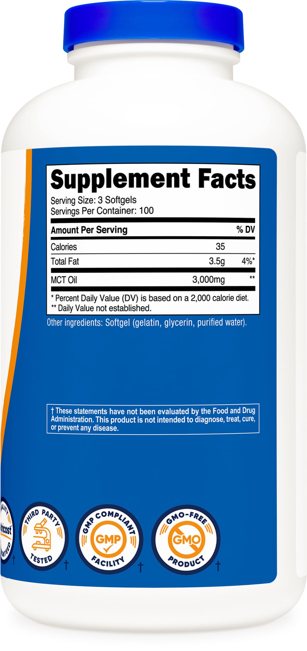 Nutricost MCT Oil dietary supplement nutrition facts