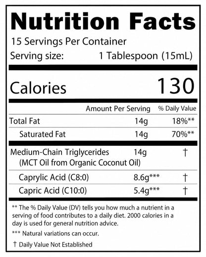 Authentic USA imported Kate Naturals MCT oil for keto diet