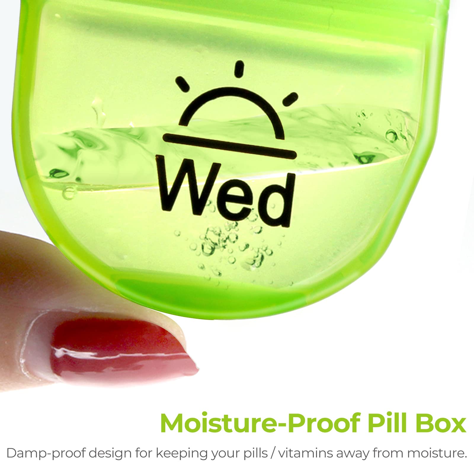 AUVON 7 day medicine box with detached morning and evening compartments.