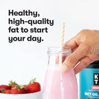 Lifestyle shot of supplement jar on kitchen counter