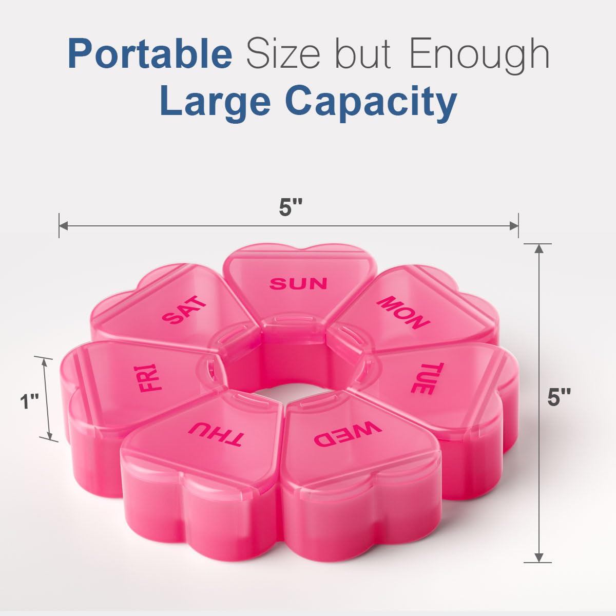 Durable BPA free food grade plastic material inspection of KAPENS pill box