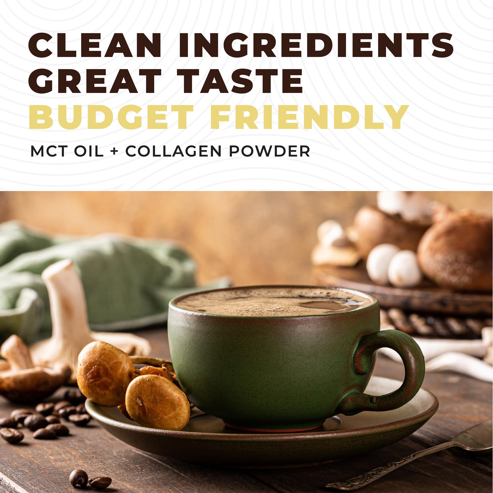 Premium keto coffee creamer with collagen peptides and MCT