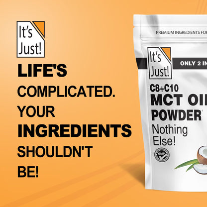 It's Just! MCT oil powder packaging USA import details