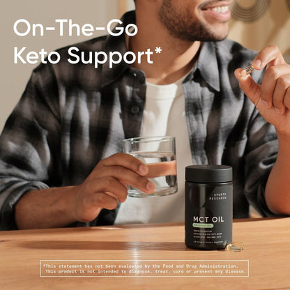 Sports Research clean energy brain and body fuel softgels clear view