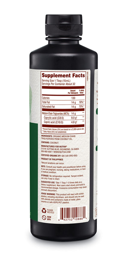 Nutiva clean fast acting energy mct oil bottle lifestyle setup