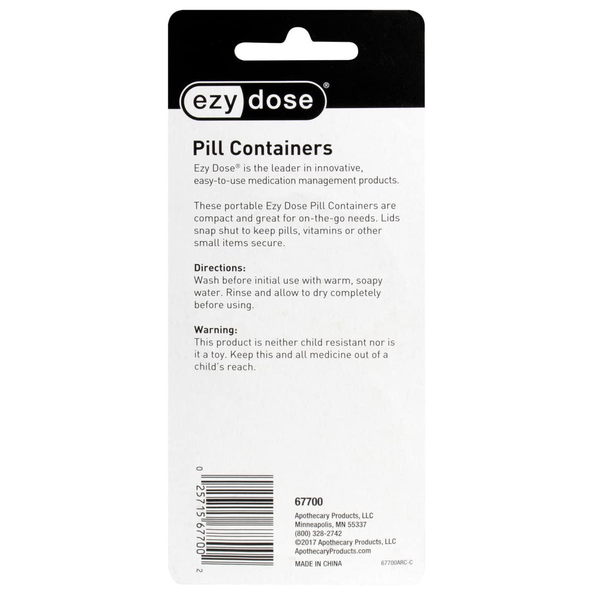 Ezy Dose premium BPA free plastic portable medical supply storage cases