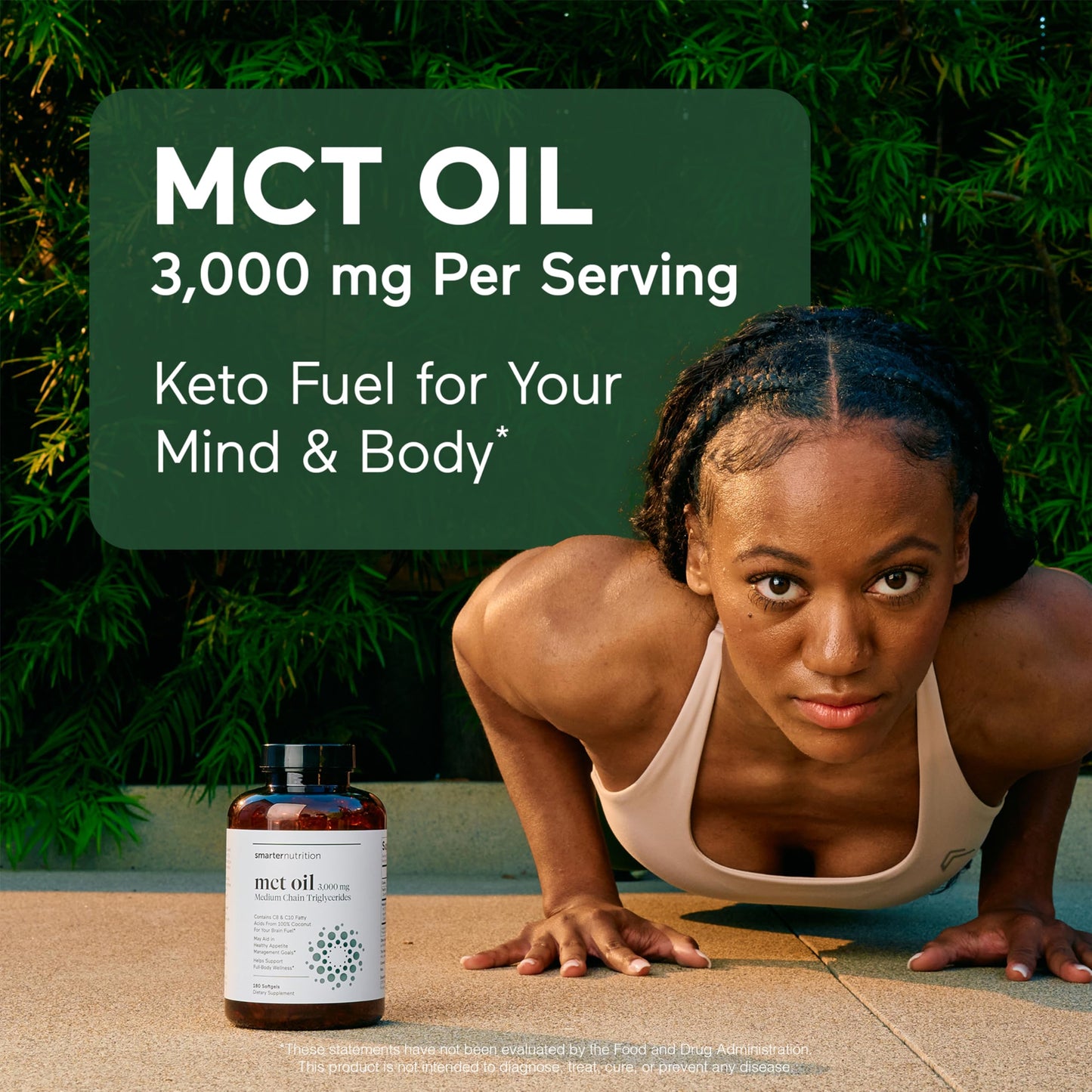 SmarterNutrition MCT Oil supplement label details