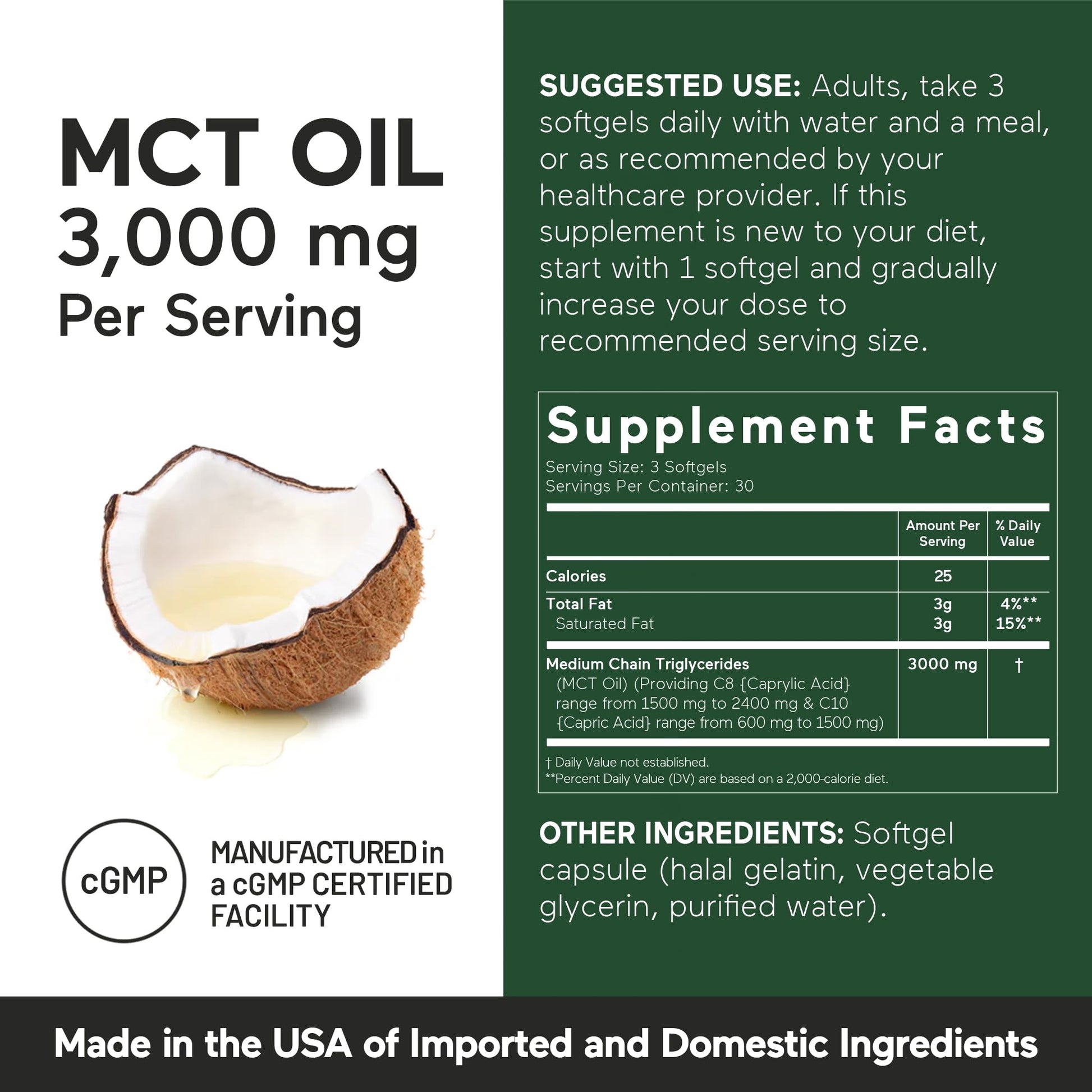 Close up of SmarterNutrition MCT oil capsules
