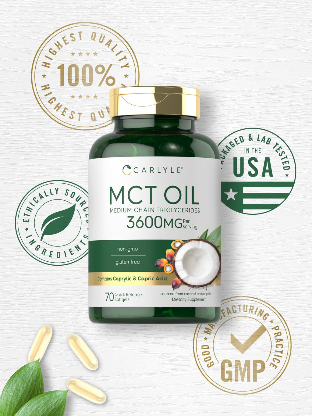 Carlyle MCT Oil Capsules ingredients details