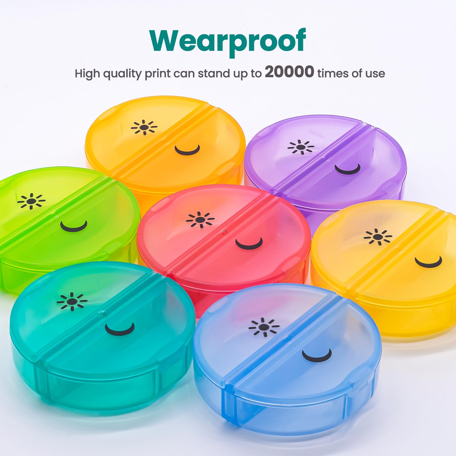 Sukuos double protection supplement case demonstrating the secure locking mechanism to prevent accidental pill spills