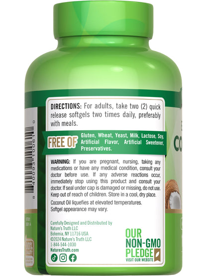Nature's Truth authentic wellness supplement range with coconut oil container