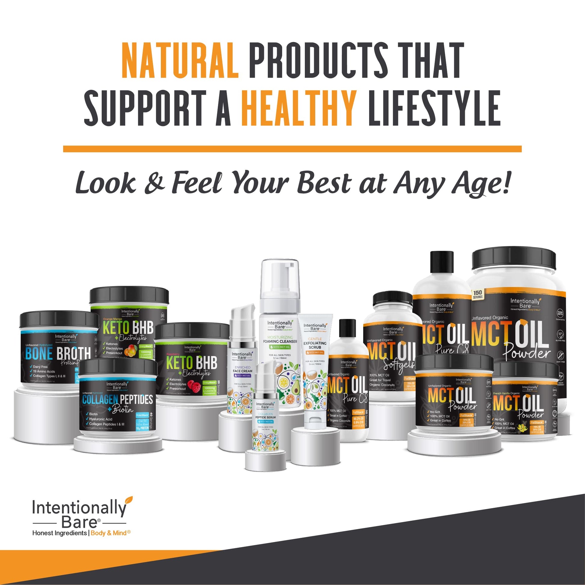 USA imported Intentionally Bare medium chain triglyceride capsules for paleo lifestyle.