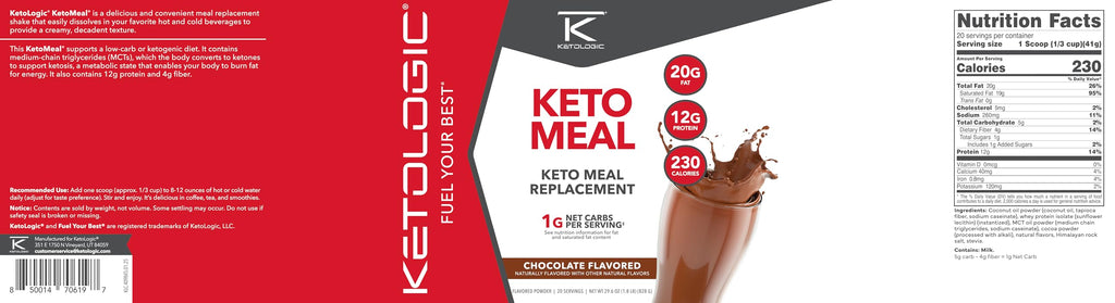Ketologic keto meal replacement powder tub lifestyle angle