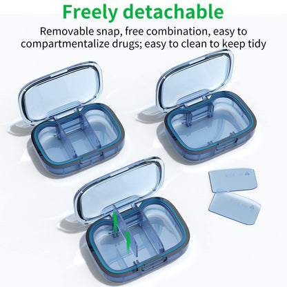 TecQach daily vitamin storage box highlighting the thickened moisture proof silicone ring seal.