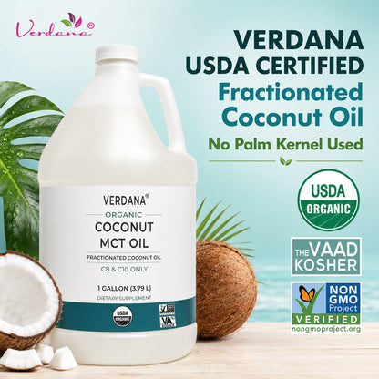 Verdana MCT oil bulk food grade jug packaging