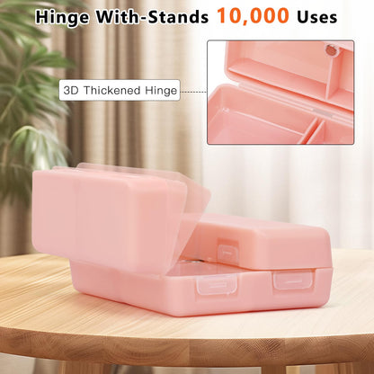 FYY BPA free food grade plastic pill holder with free pill cutter accessory.