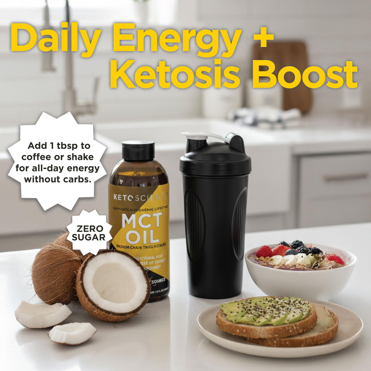 Keto Science MCT Oil coconut source highlight