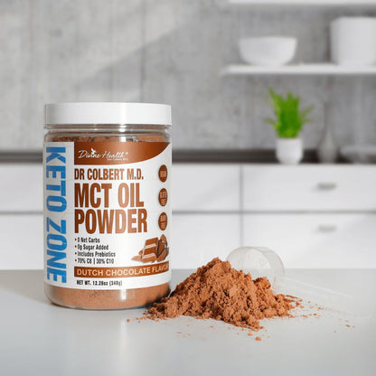 Dr. Colbert Keto Zone MCT Oil Powder nutritional label back view