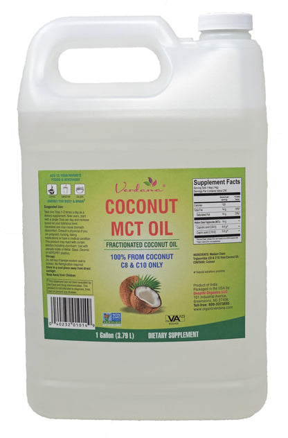 Verdana 128 fluid ounce food grade coconut oil bottle