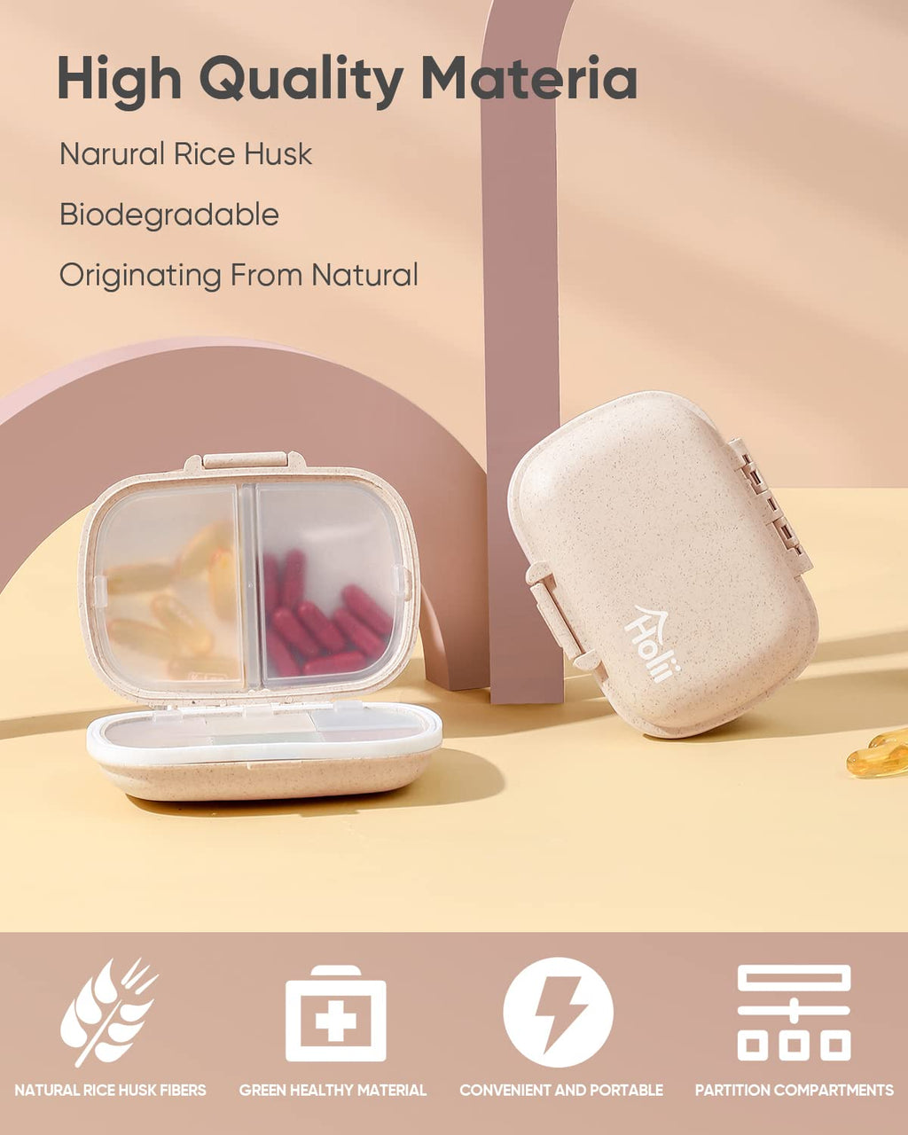 Holii durable khaki supplement case secure locking mechanism demonstration