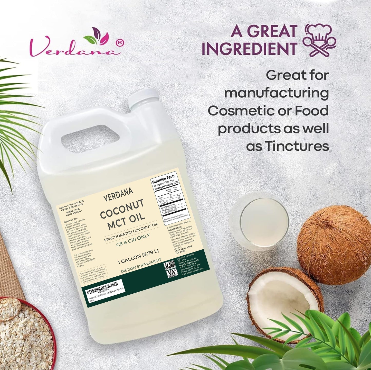 Verdana MCT oil for massage and personal care use