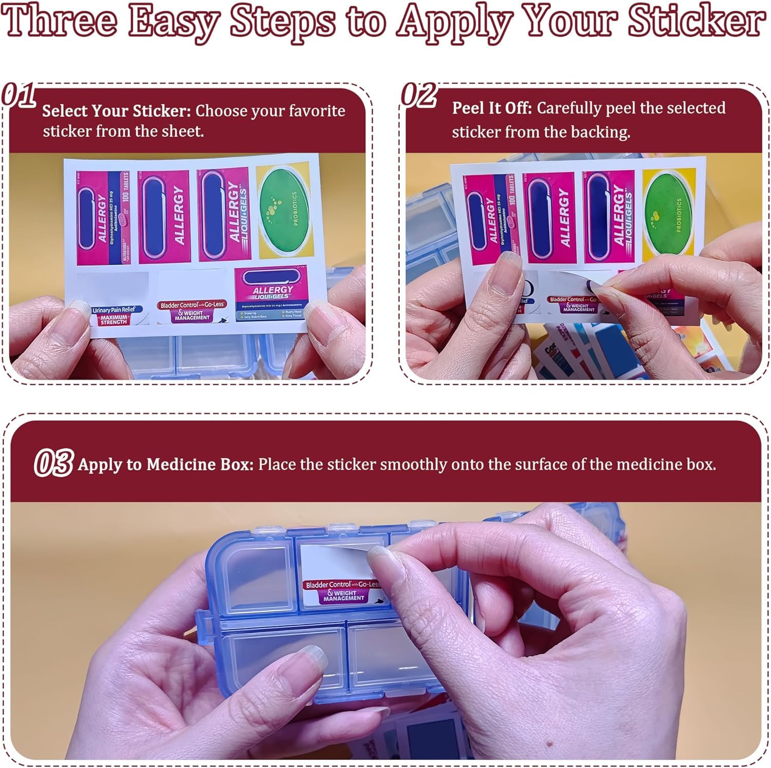 Open pink medication container displaying ten separate storage compartments for pills