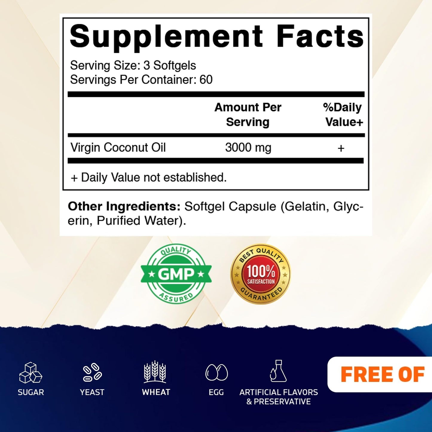 Vitamatic Virgin Coconut Oil bottle label details