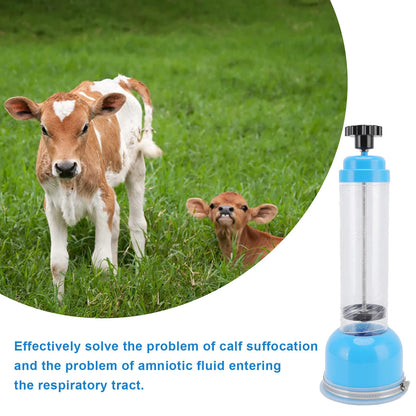 Topyond calf respiratory assist tool showing the heavy duty stainless steel core rod construction