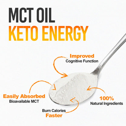 Back of Intentionally Bare MCT powder packaging with ingredients