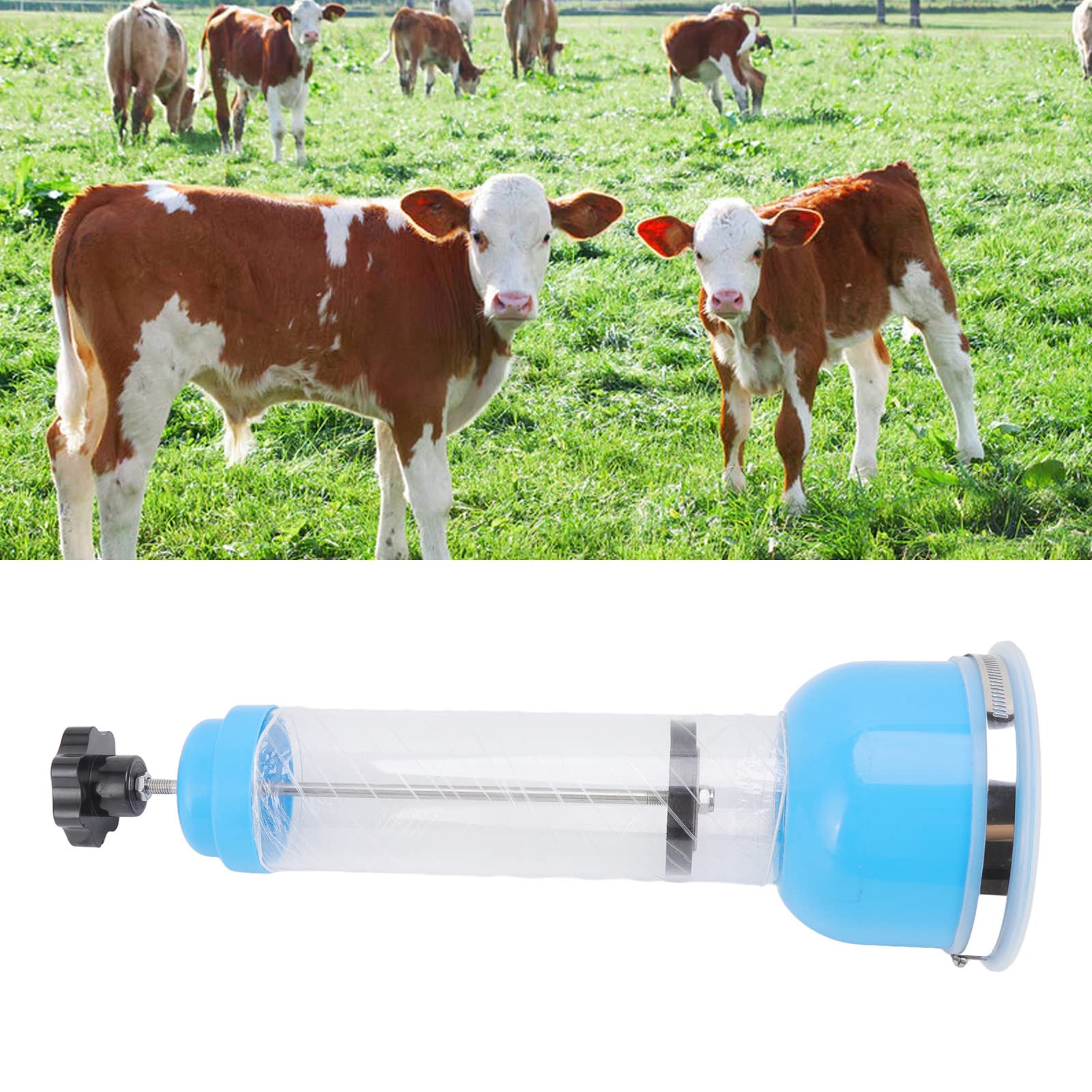 Topyond newborn calf mucus suction device highlighting the compact portable design for veterinarians