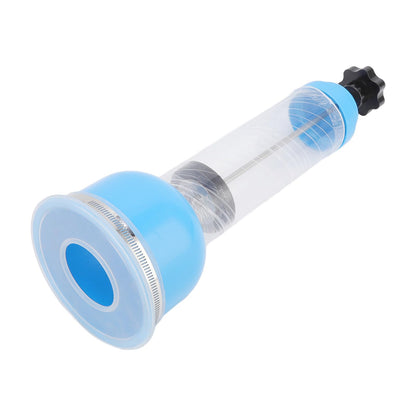 Topyond calf breathing pump with premium blue handle illustrating easy one handed operational grip