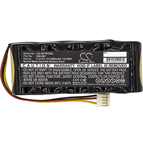 Back profile of the 3000mAh replacement power module for industrial testing equipment.