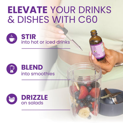 C60 Purple Power organic MCT coconut oil packaging
