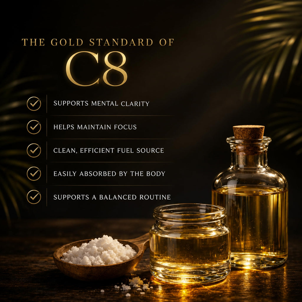 Cocó March N.M.D. Pure C8 MCT Oil ingredients close up