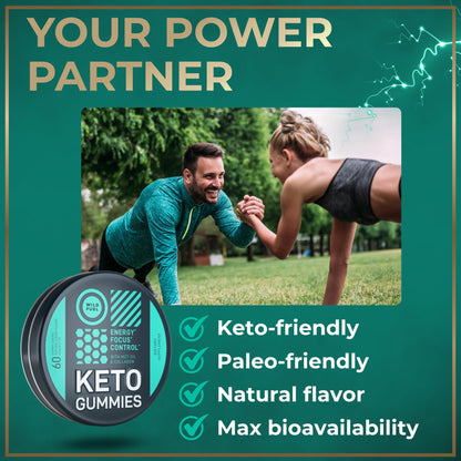 Back of Wild Fuel keto gummies bottle showing ingredient list
