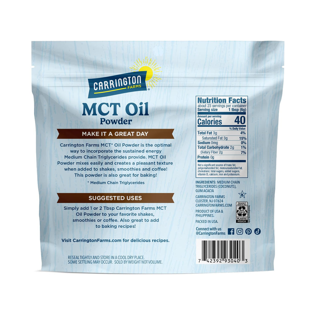 Carrington Farms Organic Mct Oil Powder texture spoon scoop