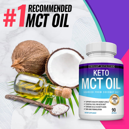 Toplux Keto MCT oil bundle for ketosis diet support