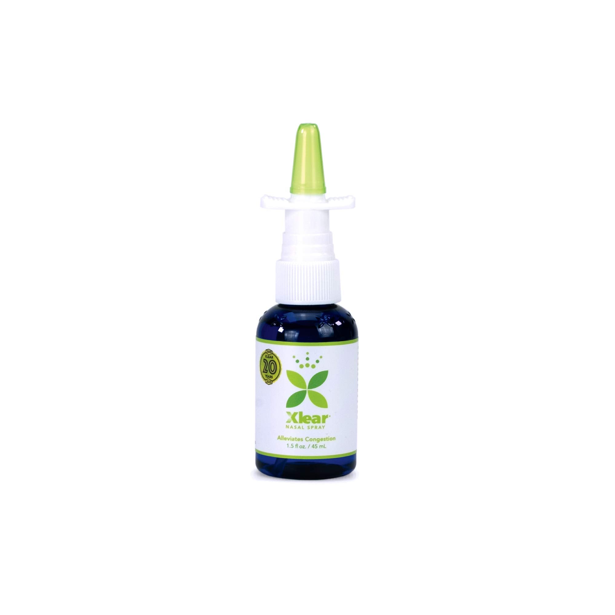 Close up of Xlear nasal spray nozzle and pump mechanism