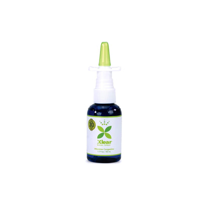 Close up of Xlear nasal spray nozzle and pump mechanism