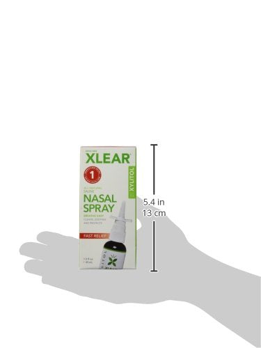 Xlear drug-free nasal spray branding and bottle details