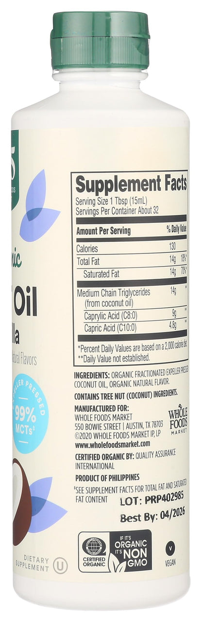 Top view of 365 by Whole Foods Market MCT oil cap