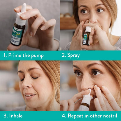 Vicks Sinex Severe nasal spray label highlighting Oxymetazoline HCl