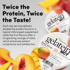 Medtrition Gelatein MCT Peach Mango single serving cup close up