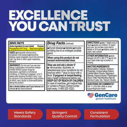 Authentic USA imported GenCare sinus relief medicine bottle