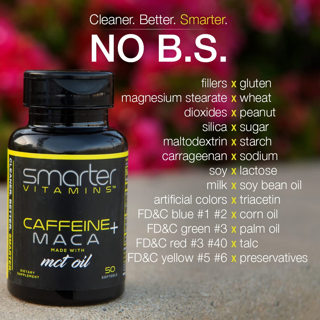 Three pack SmarterVitamins bottles for energy and focus