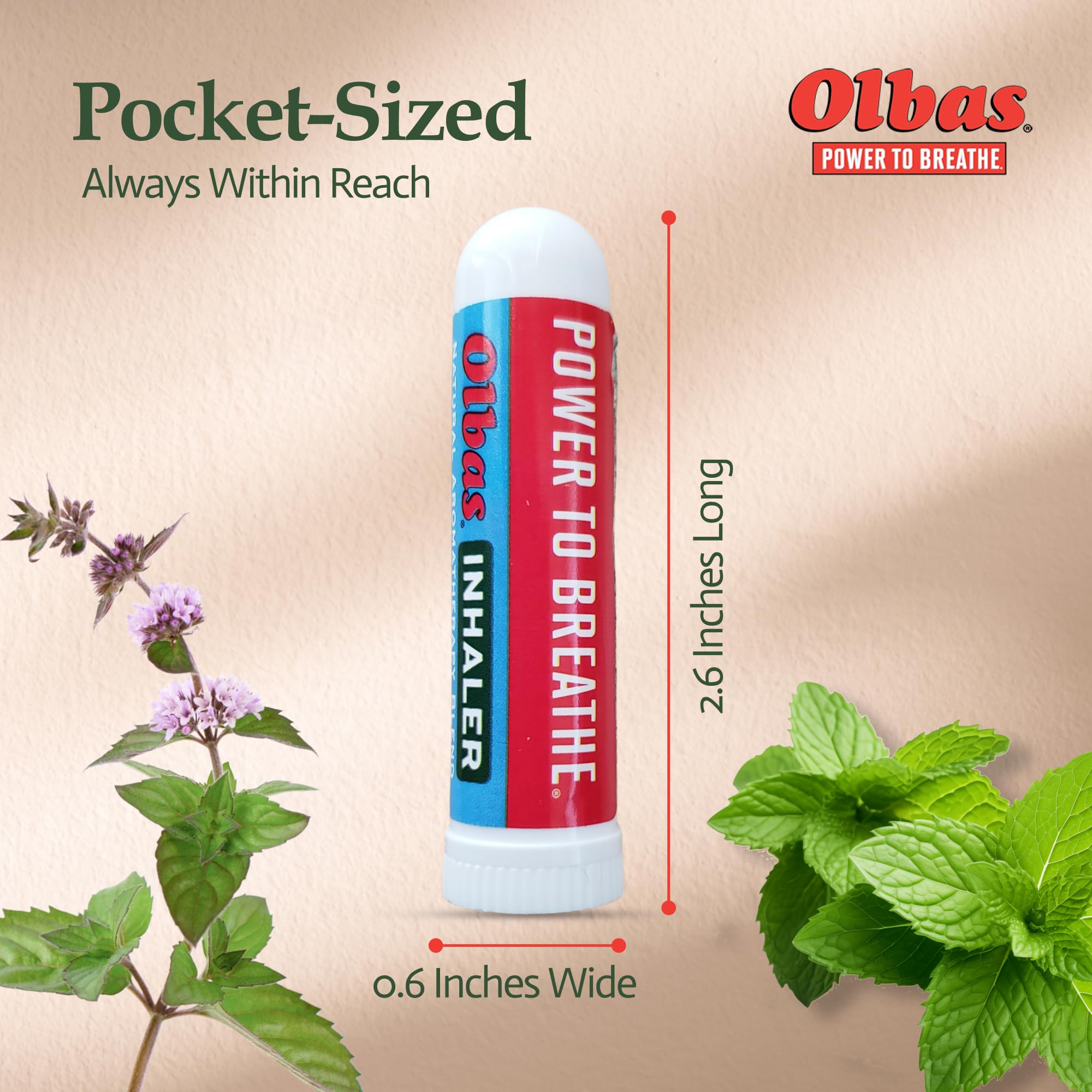 Close up of Olbas inhaler cap and applicator